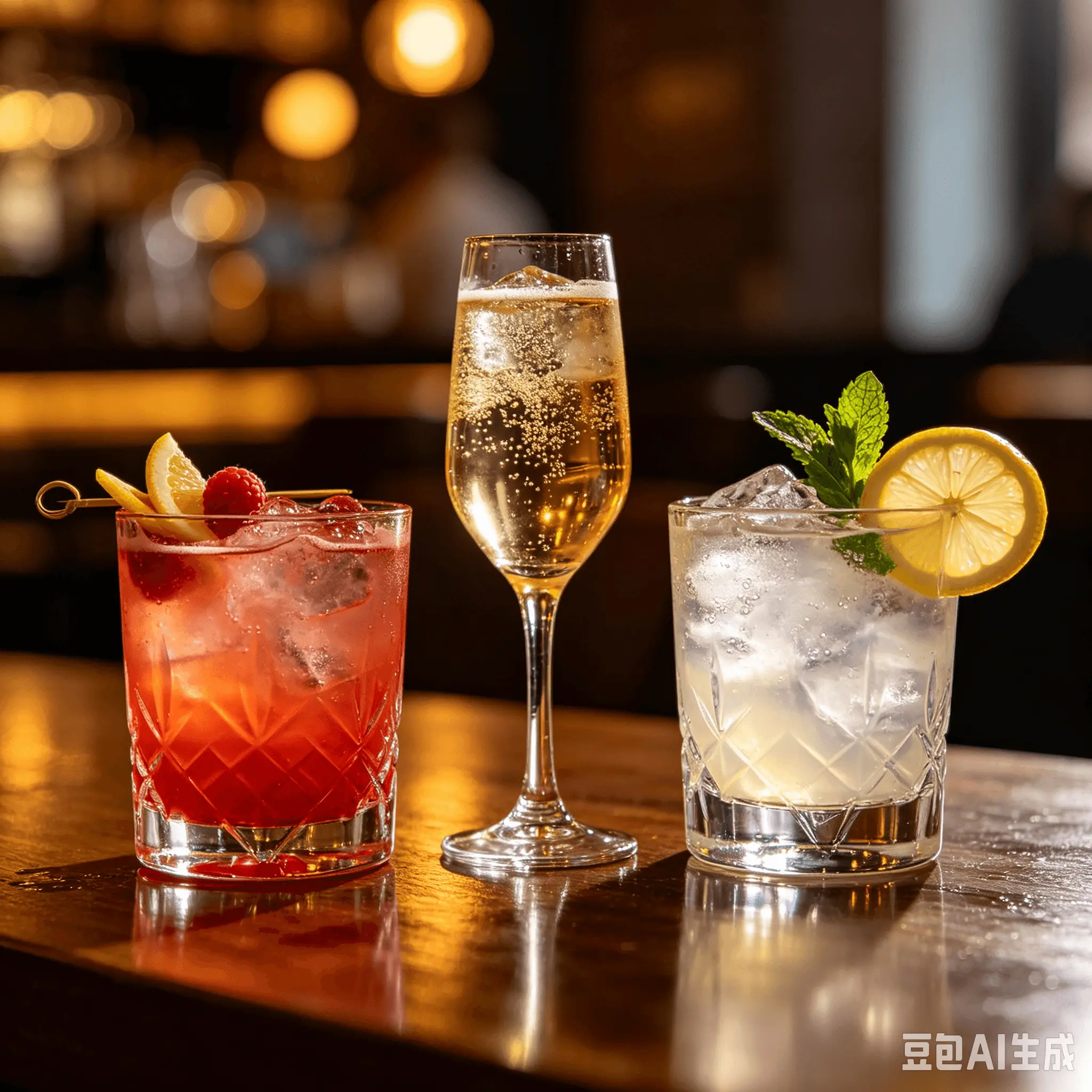 Bebidas e itens de bar para menu online