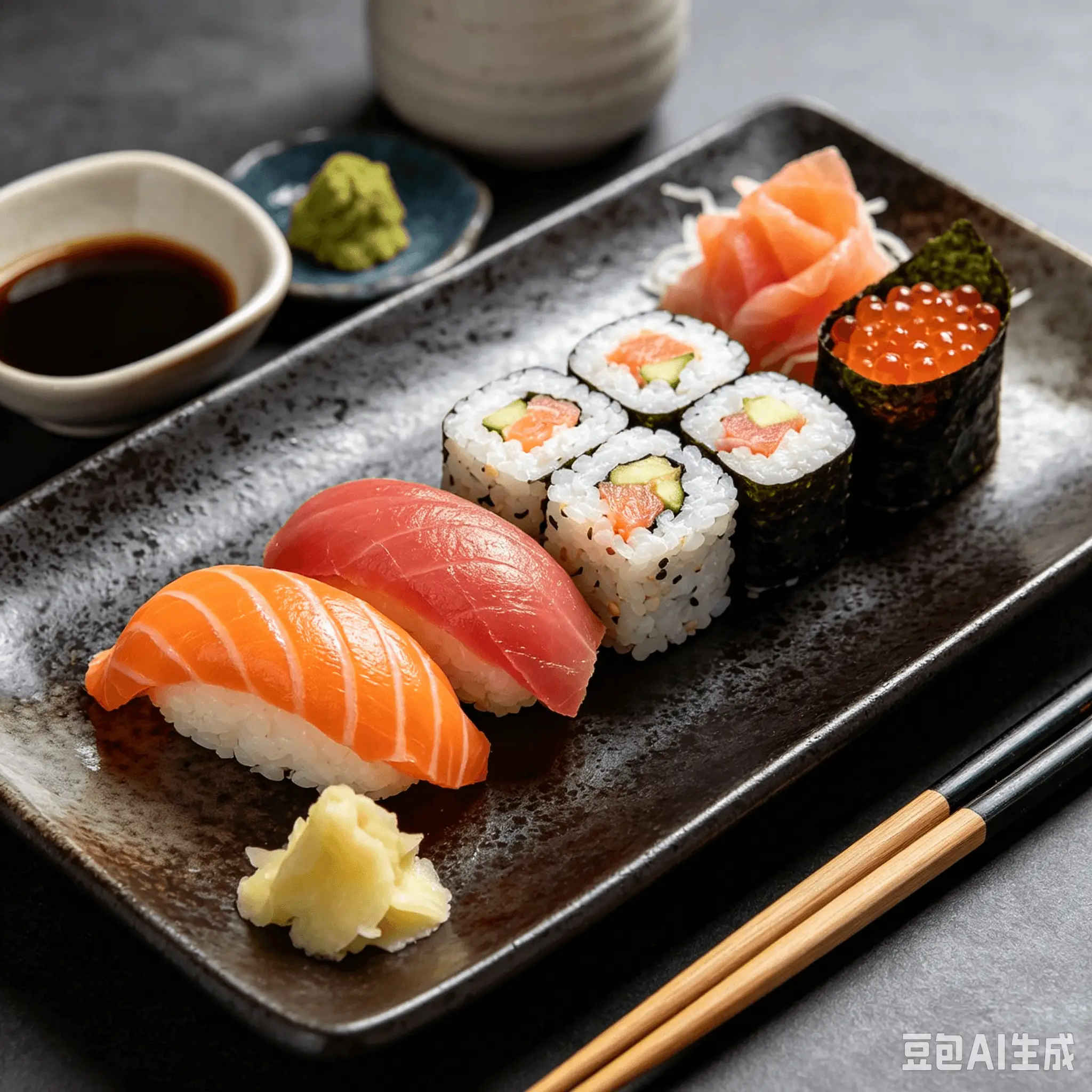 Sushi e comida japonesa para cardápio digital